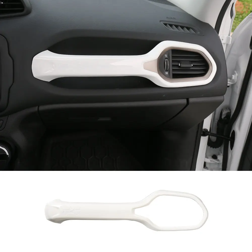 For 2015+ Jeep Renegade Dashboard Co-pilot Handle Cover Trim - Image 8