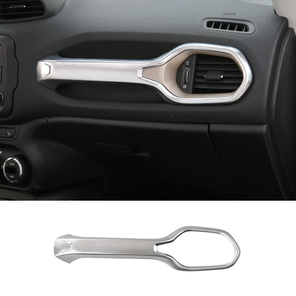 For 2015+ Jeep Renegade Dashboard Co-pilot Handle Cover Trim - Image 9