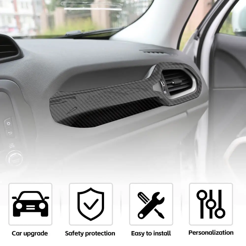 For 2015+ Jeep Renegade Co-Pilot Grab Bar Handle Storage Box Trim - Image 6