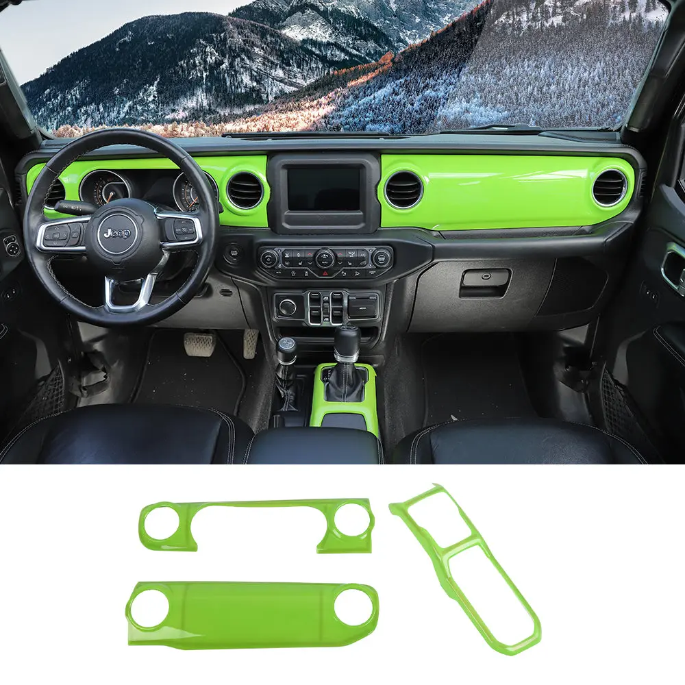 For 2018-2023 Jeep Wrangler JL JLU & Gladiator JT Dashboard Control Console Trim Panel Cover Decor - Image 11
