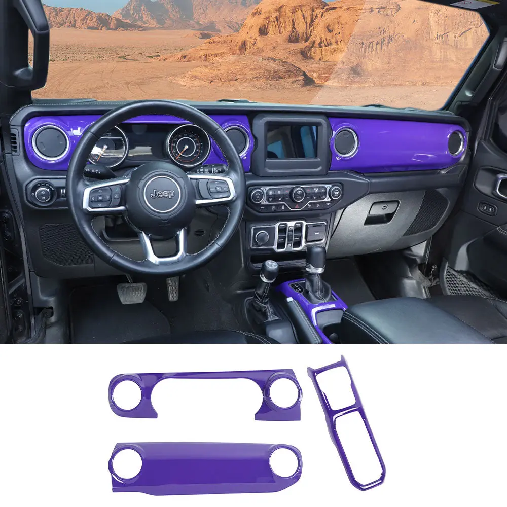 For 2018-2023 Jeep Wrangler JL JLU & Gladiator JT Dashboard Control Console Trim Panel Cover Decor - Image 12