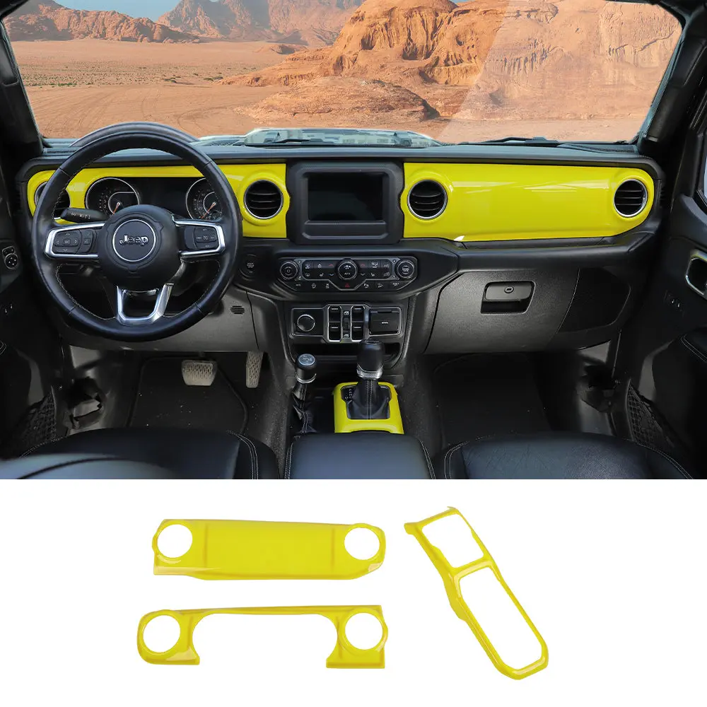 For 2018-2023 Jeep Wrangler JL JLU & Gladiator JT Dashboard Control Console Trim Panel Cover Decor - Image 13