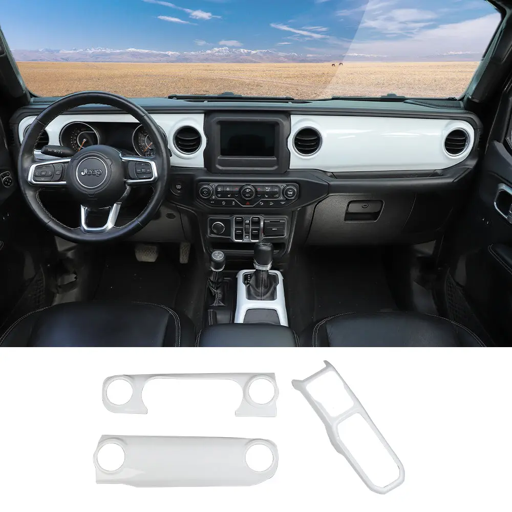 For 2018-2023 Jeep Wrangler JL JLU & Gladiator JT Dashboard Control Console Trim Panel Cover Decor - Image 16
