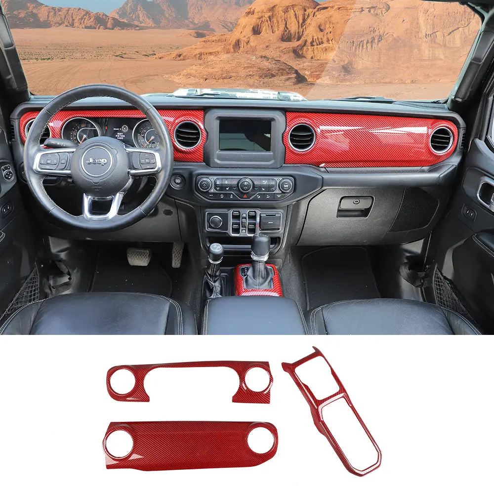 For 2018-2023 Jeep Wrangler JL JLU & Gladiator JT Dashboard Control Console Trim Panel Cover Decor - Image 18