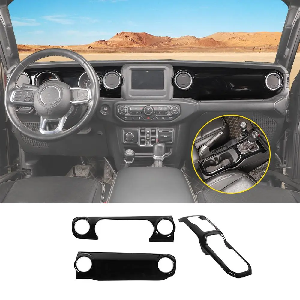 For 2018-2023 Jeep Wrangler JL JLU & Gladiator JT Dashboard Control Console Trim Panel Cover Decor - Image 19