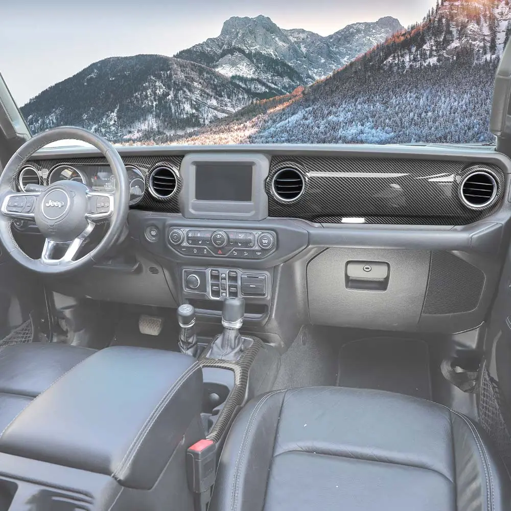 For 2018-2023 Jeep Wrangler JL JLU & Gladiator JT Dashboard Control Console Trim Panel Cover Decor - Image 3