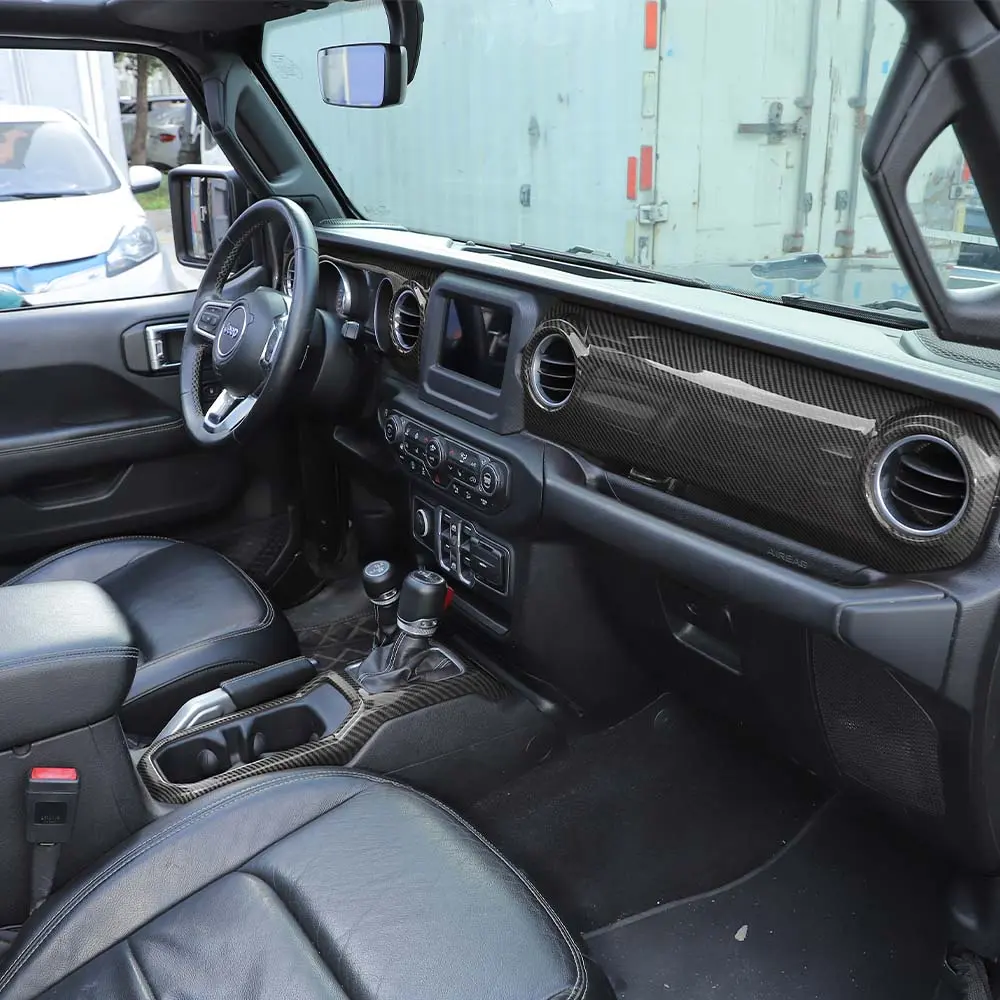 For 2018-2023 Jeep Wrangler JL JLU & Gladiator JT Dashboard Control Console Trim Panel Cover Decor - Image 4