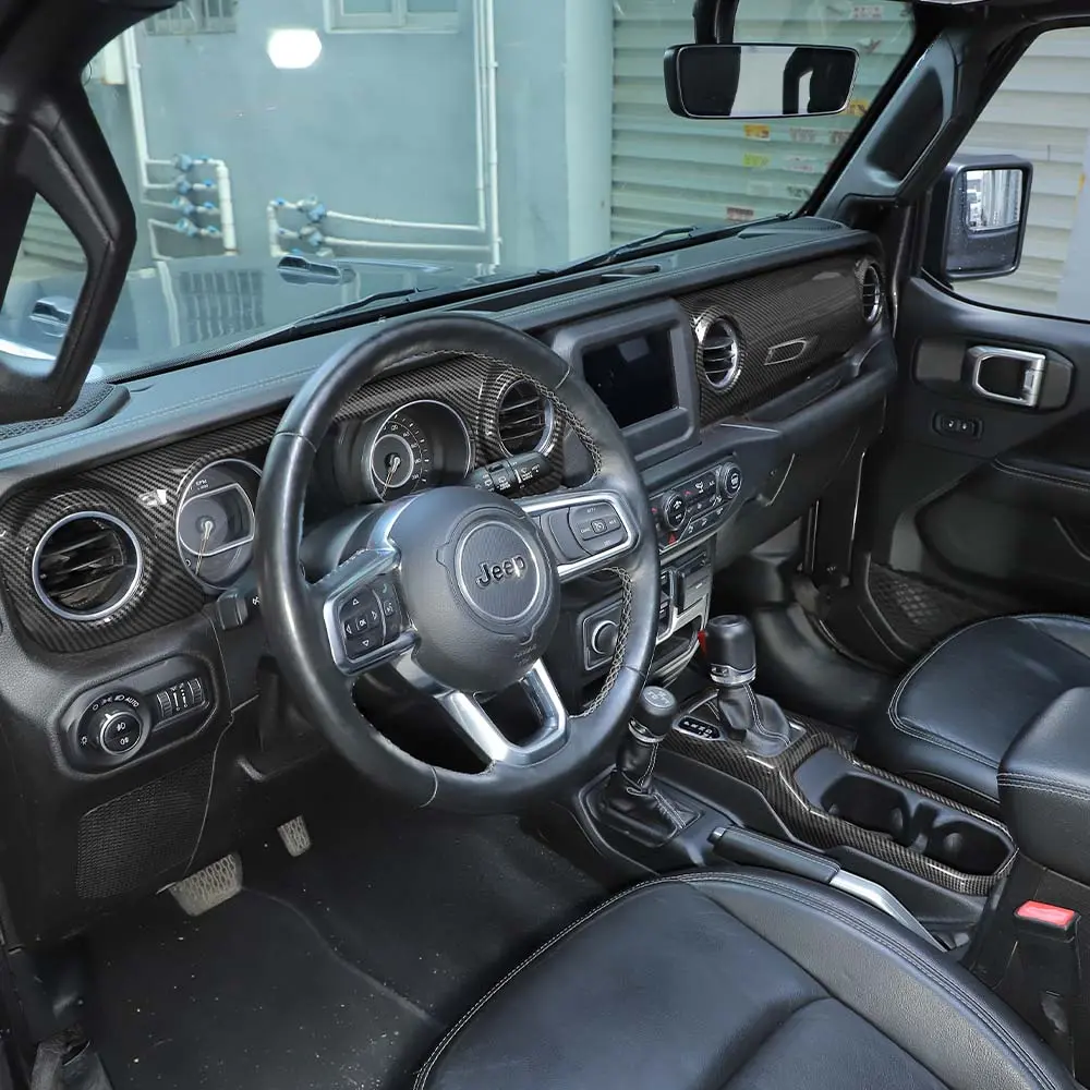 For 2018-2023 Jeep Wrangler JL JLU & Gladiator JT Dashboard Control Console Trim Panel Cover Decor - Image 6