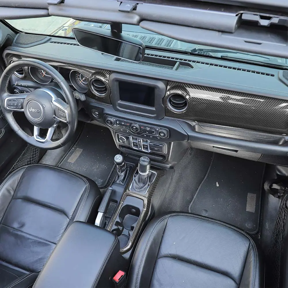 For 2018-2023 Jeep Wrangler JL JLU & Gladiator JT Dashboard Control Console Trim Panel Cover Decor - Image 7