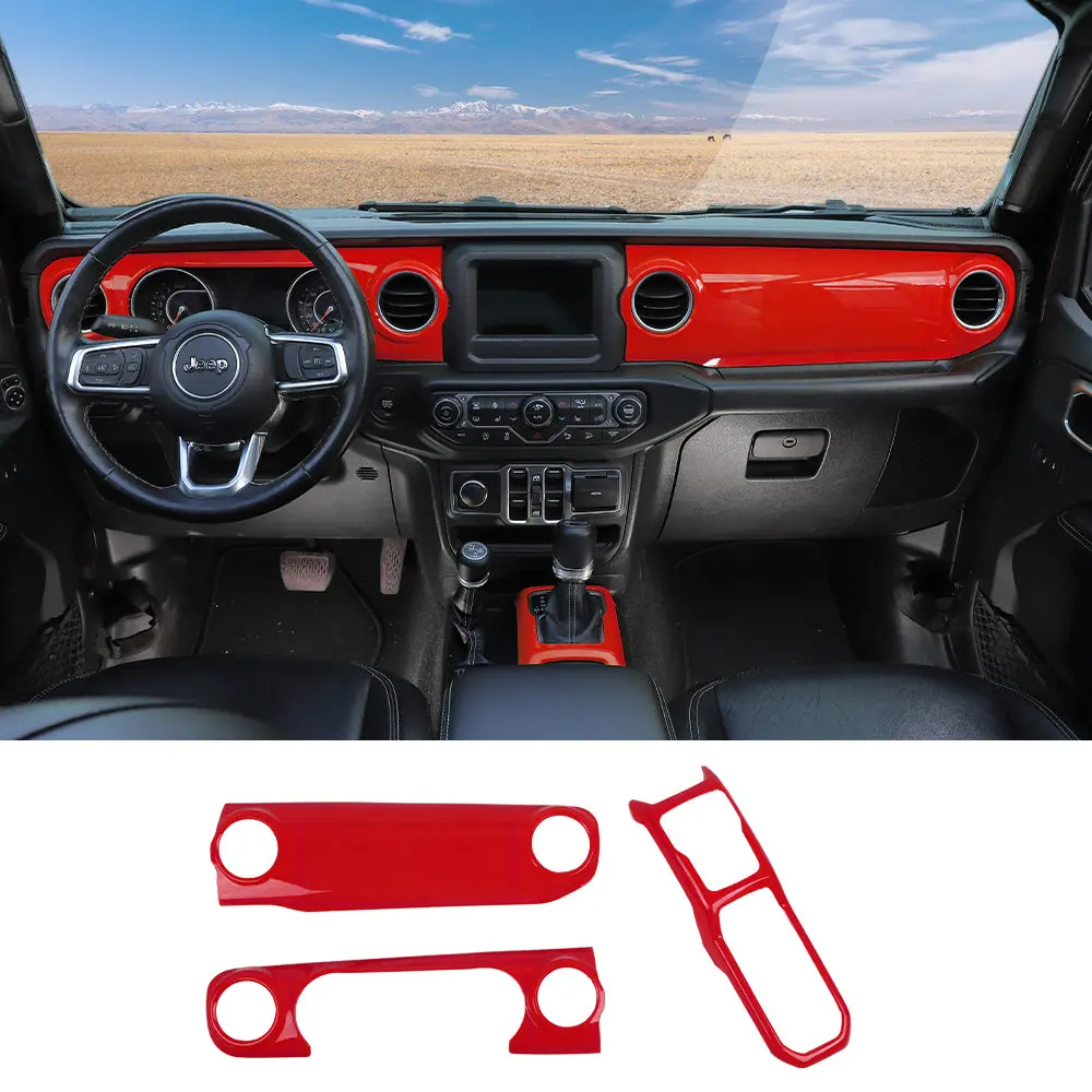 For 2018-2023 Jeep Wrangler JL JLU & Gladiator JT Dashboard Control Console Trim Panel Cover Decor - Image 9