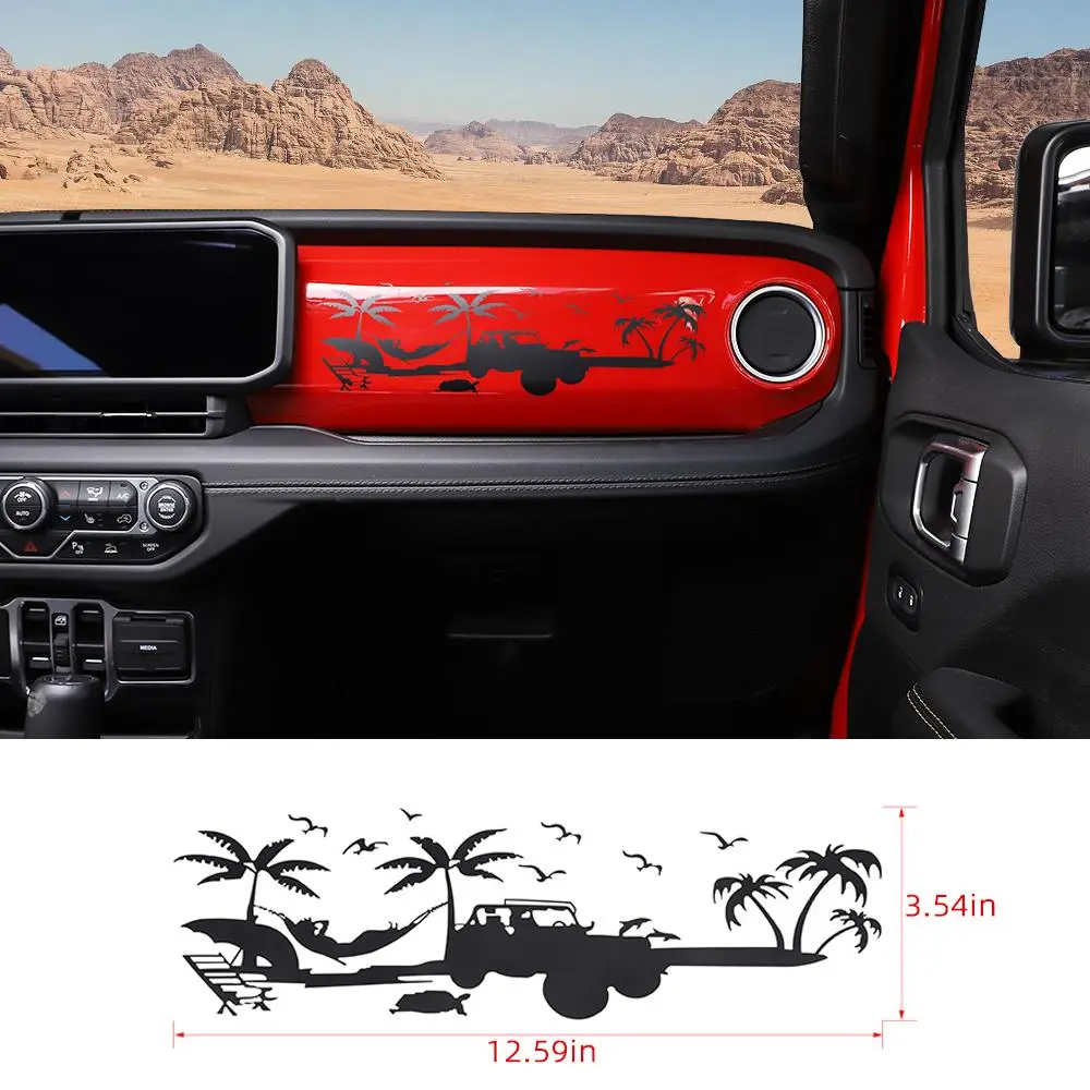 For 2018+ Jeep Wrangler JL & Gladiator JT Dashboard Decal Decorative Stickers