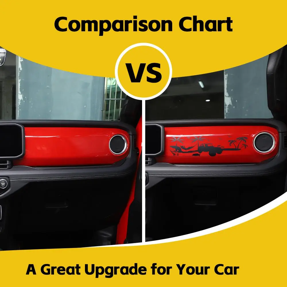 For 2018+ Jeep Wrangler JL & Gladiator JT Dashboard Decal Decorative Stickers - Image 2