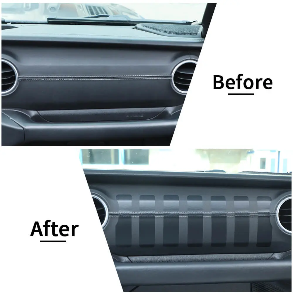 For 2018+ Jeep Wrangler JL & Gladiator JT Dashboard Grill Dash Sticker Decal - Image 2