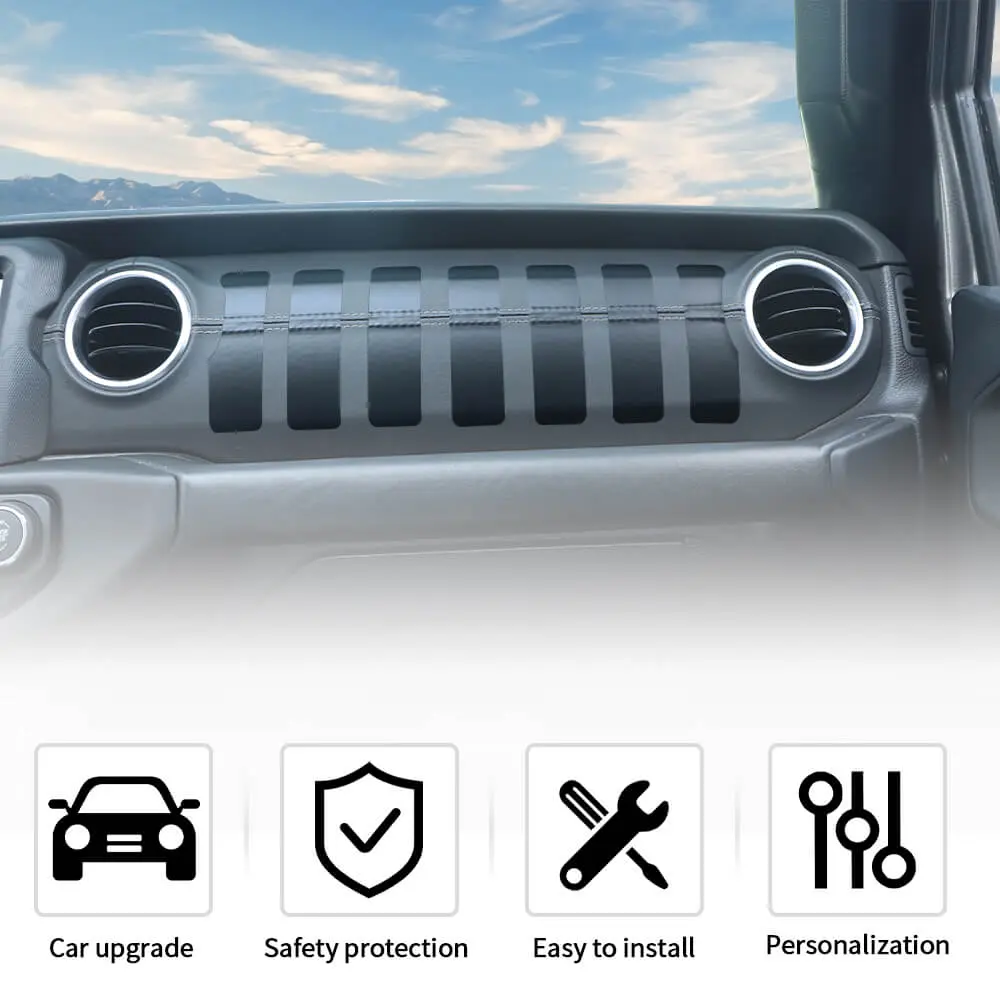 For 2018+ Jeep Wrangler JL & Gladiator JT Dashboard Grill Dash Sticker Decal - Image 6