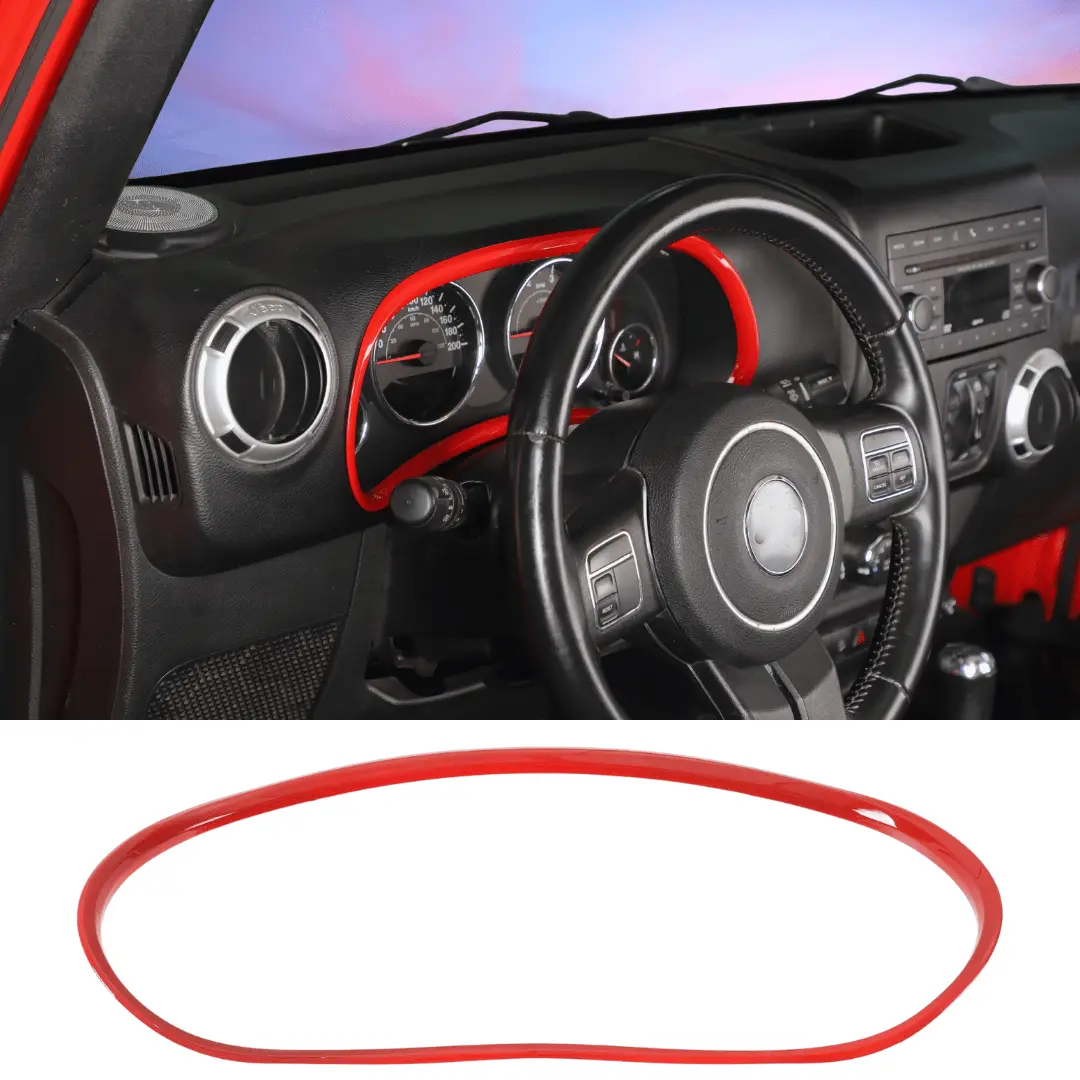 For 2011–2018 Jeep Wrangler JK JKU Dashboard Ring Trim Instrument Panel Accent Bezel