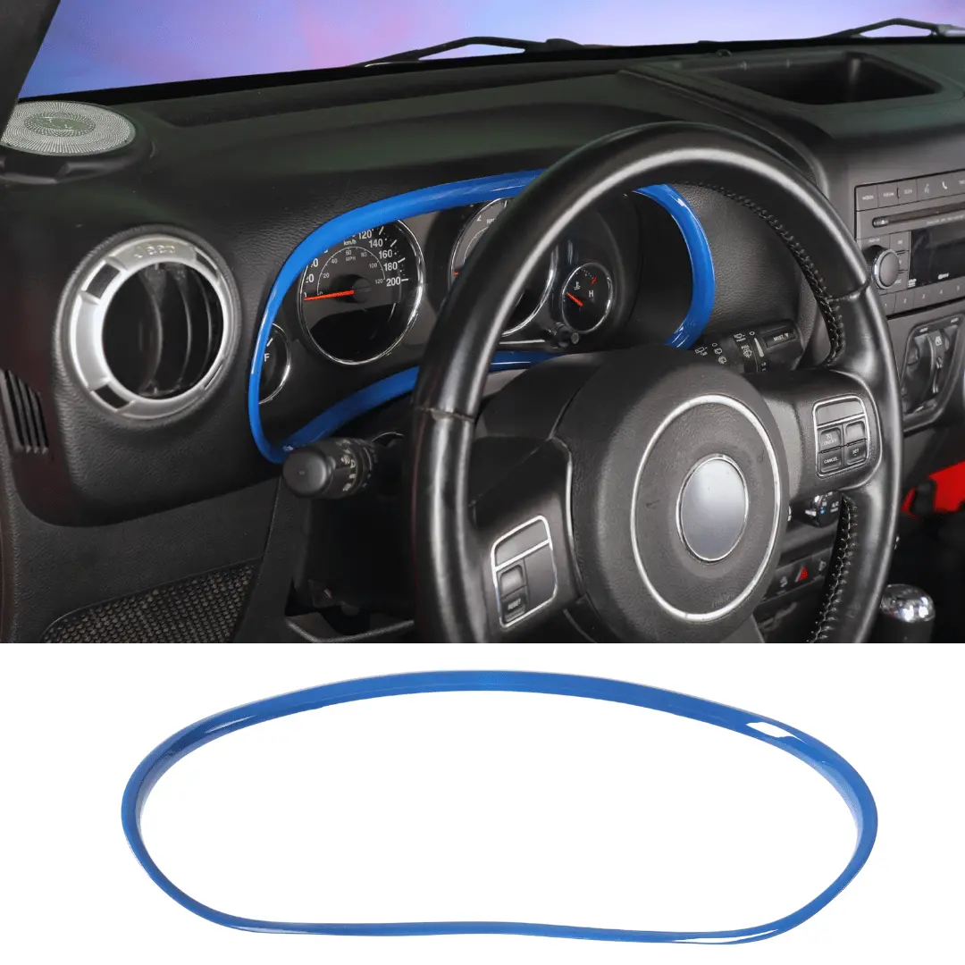 For 2011–2018 Jeep Wrangler JK JKU Dashboard Ring Trim Instrument Panel Accent Bezel - Image 10