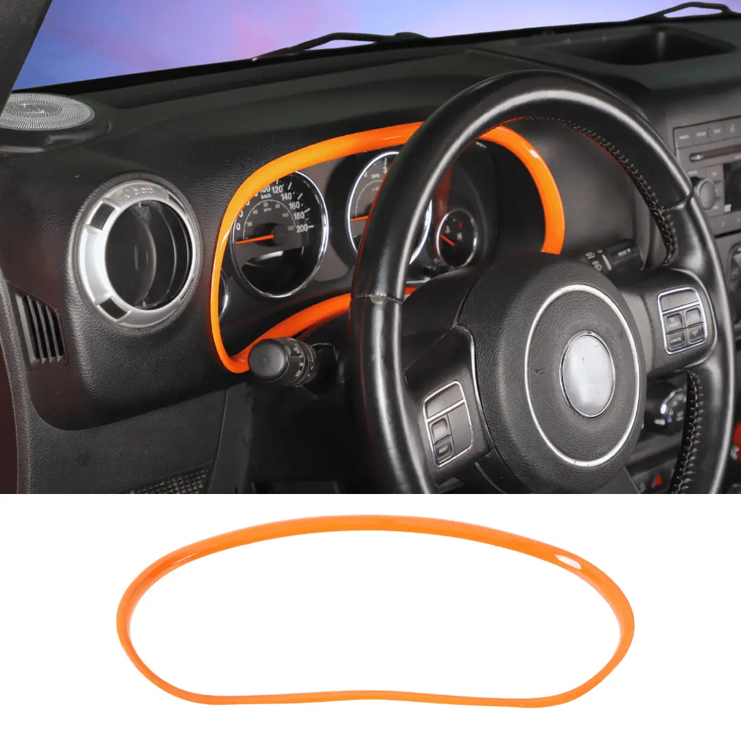 For 2011–2018 Jeep Wrangler JK JKU Dashboard Ring Trim Instrument Panel Accent Bezel - Image 11