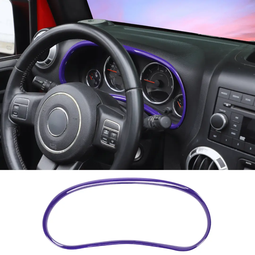 For 2011–2018 Jeep Wrangler JK JKU Dashboard Ring Trim Instrument Panel Accent Bezel - Image 13