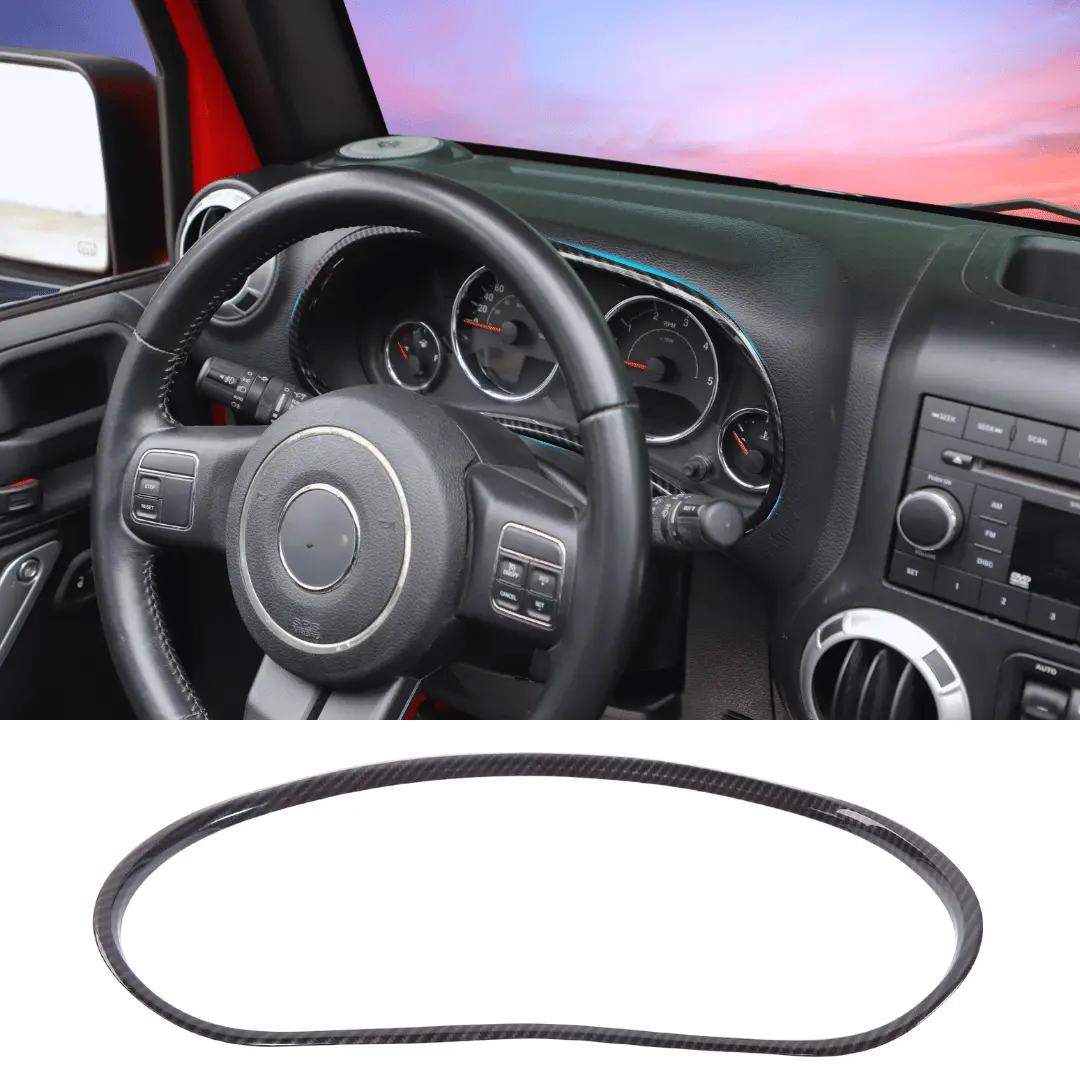 For 2011–2018 Jeep Wrangler JK JKU Dashboard Ring Trim Instrument Panel Accent Bezel - Image 14
