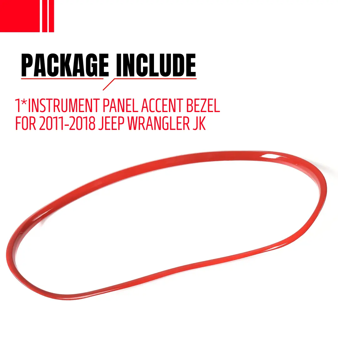 For 2011–2018 Jeep Wrangler JK JKU Dashboard Ring Trim Instrument Panel Accent Bezel - Image 5