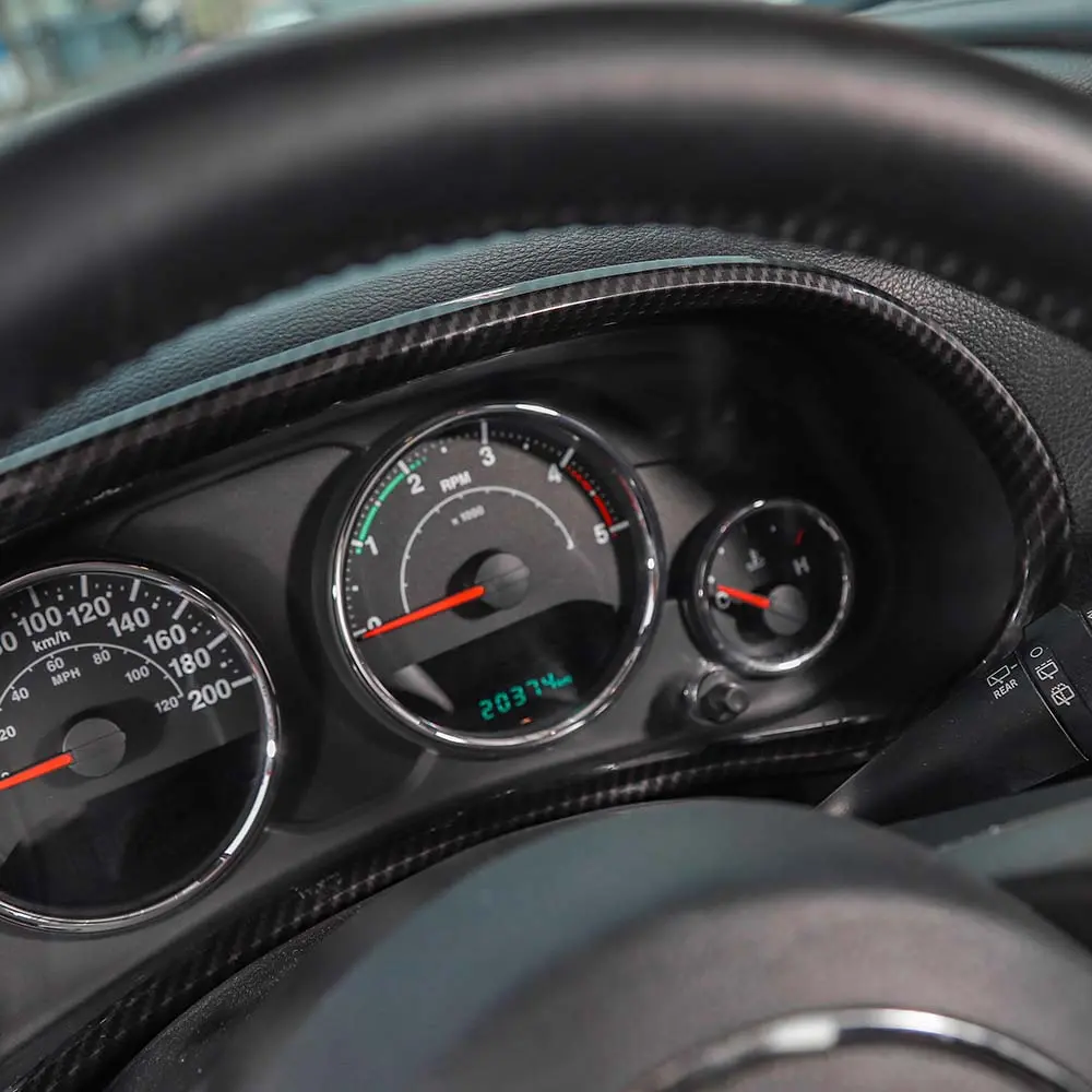 For 2011–2018 Jeep Wrangler JK JKU Dashboard Ring Trim Instrument Panel Accent Bezel - Image 7