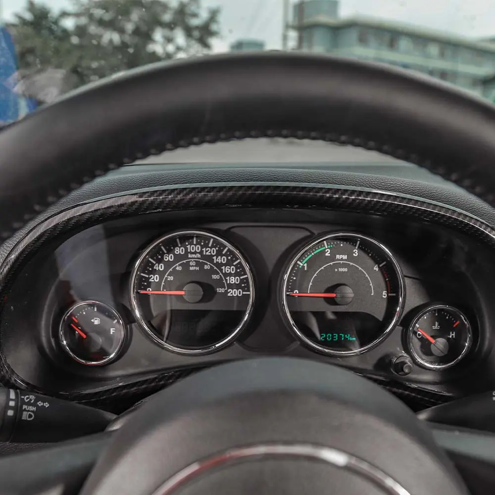 For 2011–2018 Jeep Wrangler JK JKU Dashboard Ring Trim Instrument Panel Accent Bezel - Image 8