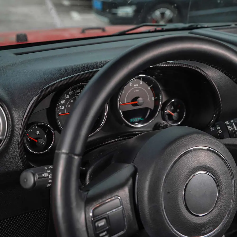 For 2011–2018 Jeep Wrangler JK JKU Dashboard Ring Trim Instrument Panel Accent Bezel - Image 9