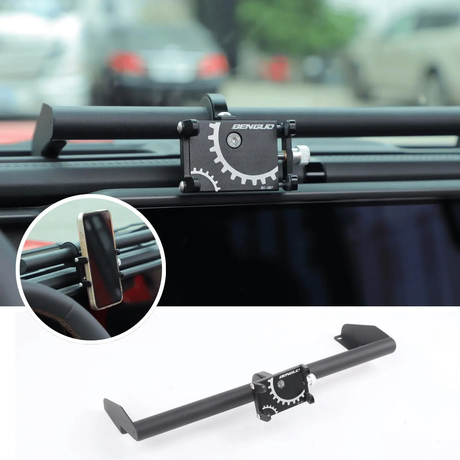 For 2024+ Jeep Wrangler JL & Gladiator JT Dashboard Mobile Phone Holder Rod Bracket - Image 11