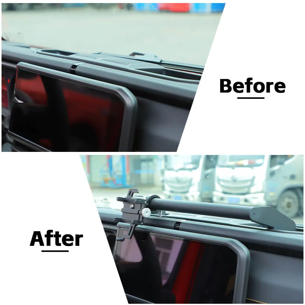 For 2024+ Jeep Wrangler JL & Gladiator JT Dashboard Mobile Phone Holder Rod Bracket - Image 2