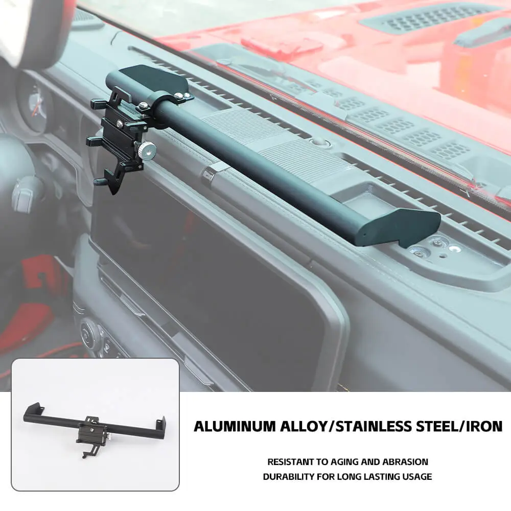 For 2024+ Jeep Wrangler JL & Gladiator JT Dashboard Mobile Phone Holder Rod Bracket - Image 4