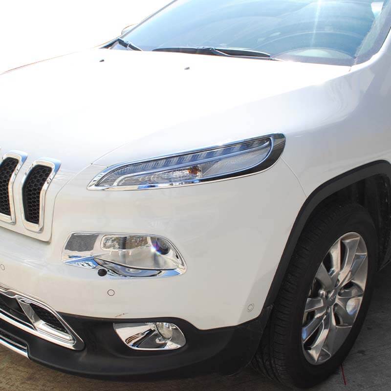 For 2014-2017 Jeep Cherokee Daytime Running Light Bezels Trim 2Pcs - Image 3