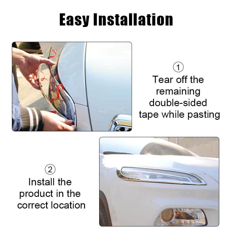 For 2014-2017 Jeep Cherokee Daytime Running Light Bezels Trim 2Pcs - Image 4