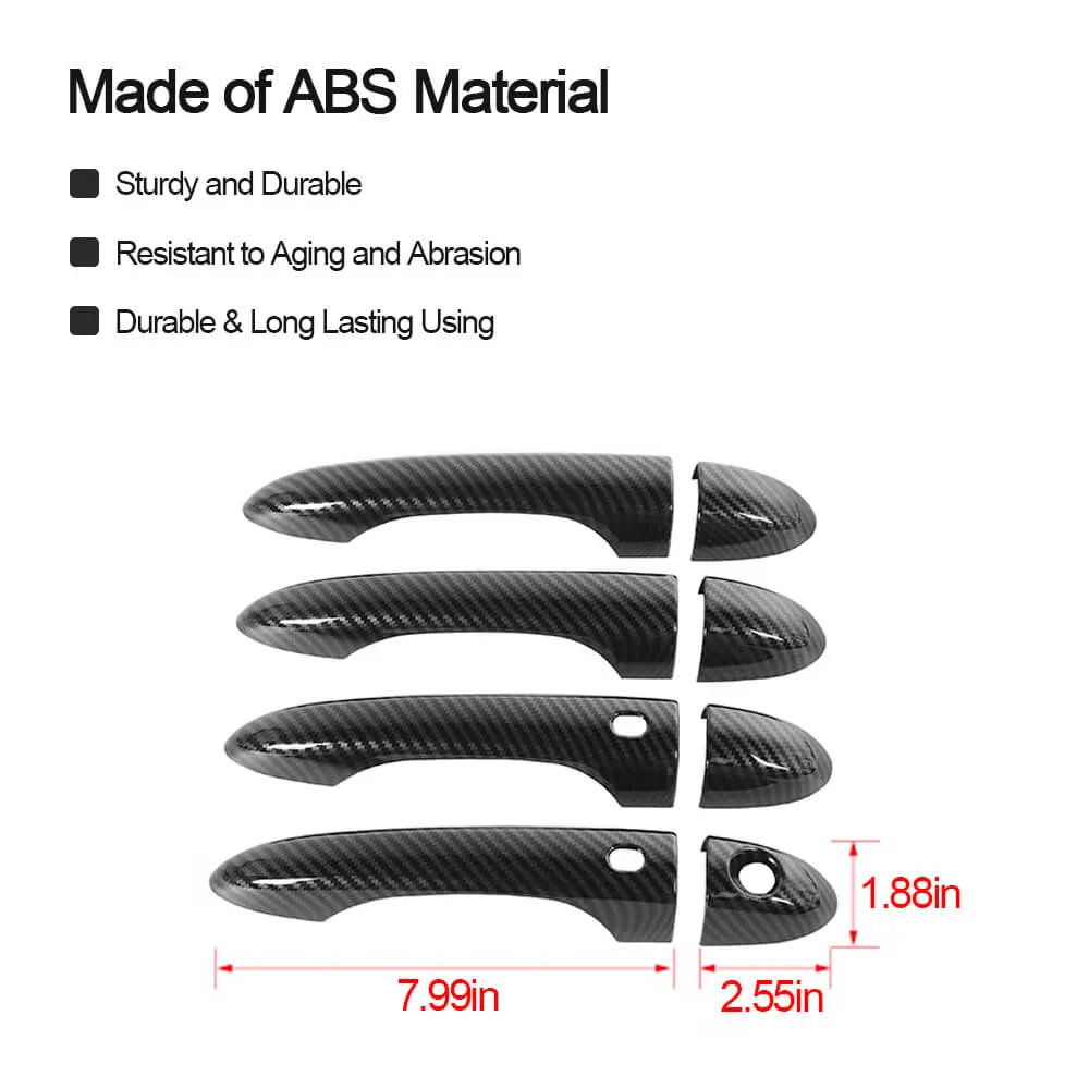 For Jeep 2014+ Cherokee / 2017-2025 Compass Door Handle Cover Trim - Image 6