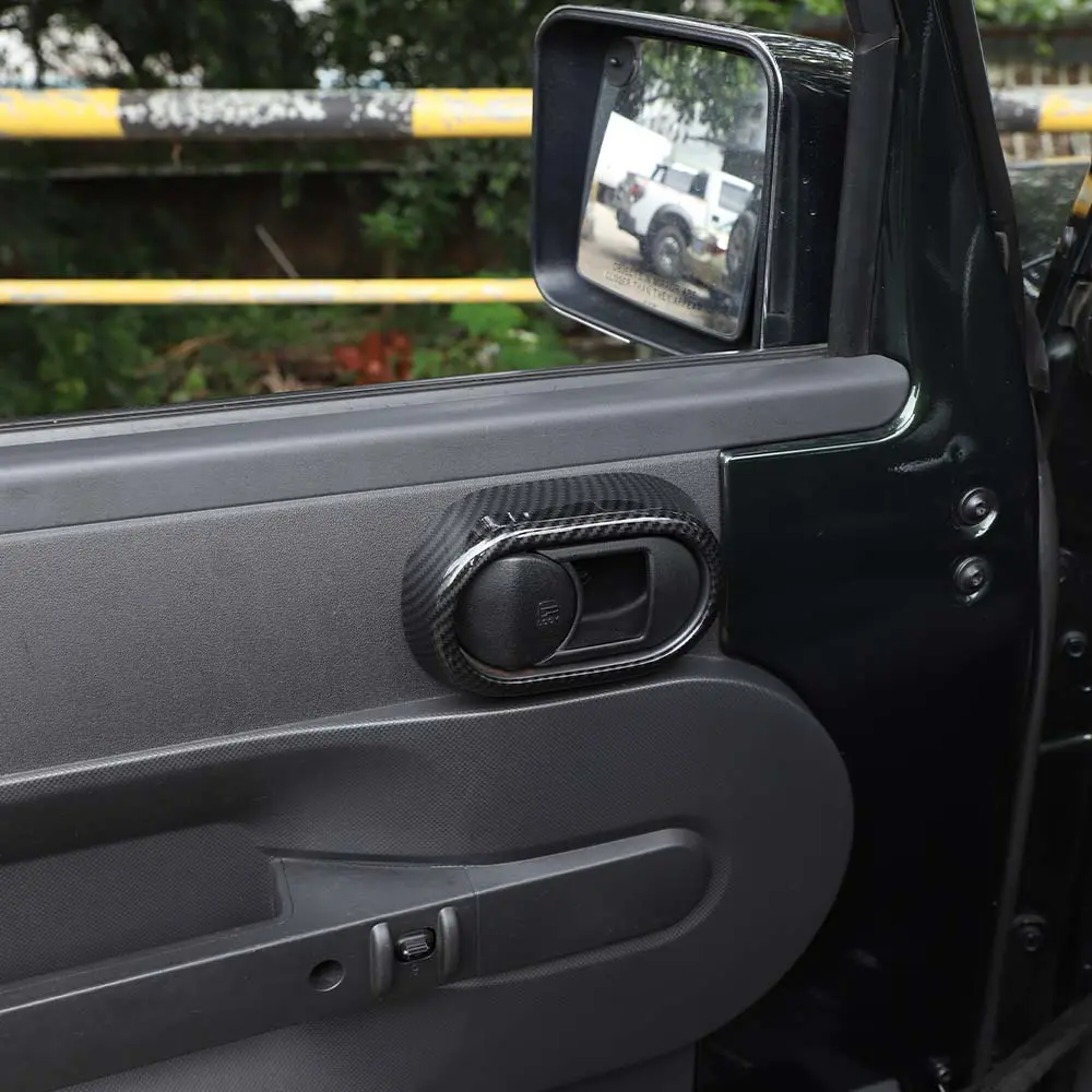 For 2007-2010 Jeep Wrangler JK JKU Door Handle Grab Knob Trim Cover Ring Inserts - Image 3