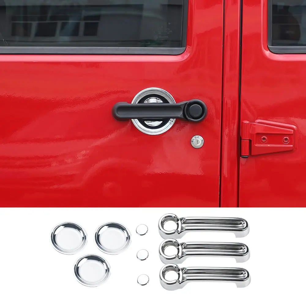 For 2007-2018 Jeep Wrangler JK 2-Door Door Handle Trim & Handles Bowl Decor Cover - Image 11