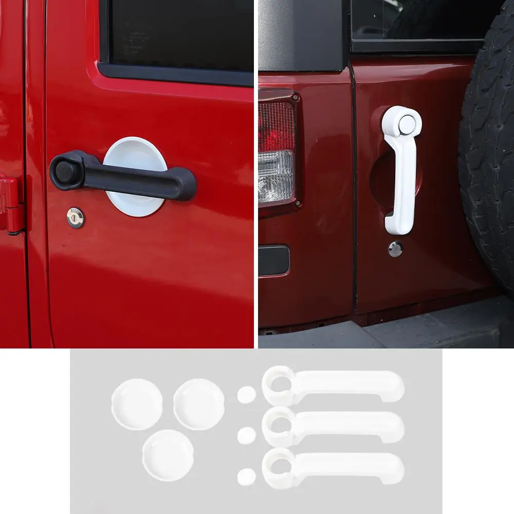 For 2007-2018 Jeep Wrangler JK 2-Door Door Handle Trim & Handles Bowl Decor Cover - Image 12