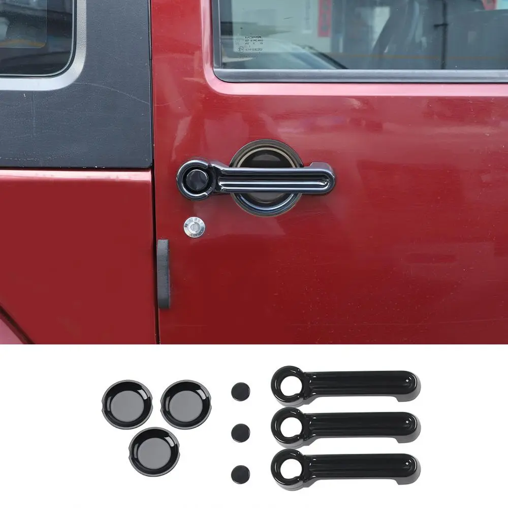 For 2007-2018 Jeep Wrangler JK 2-Door Door Handle Trim & Handles Bowl Decor Cover - Image 17
