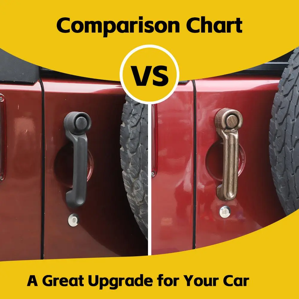 For 2007-2018 Jeep Wrangler JK 2-Door Door Handle Trim & Handles Bowl Decor Cover - Image 2