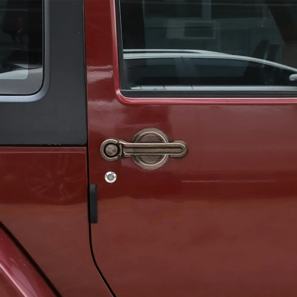For 2007-2018 Jeep Wrangler JK 2-Door Door Handle Trim & Handles Bowl Decor Cover - Image 3