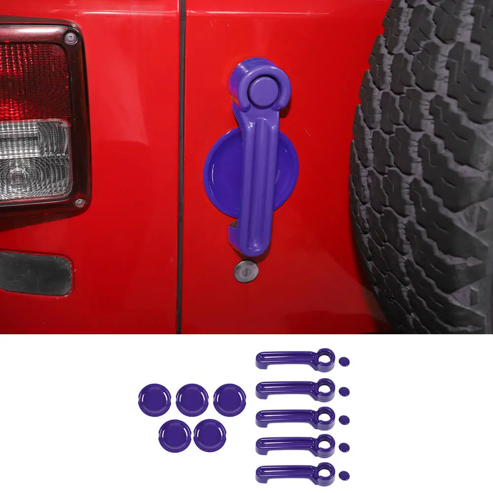 For 2007-2018 Jeep Wrangler JKU 4Door Door Handle Trim & Handles Bowl Decor Cover Kit - Image 9