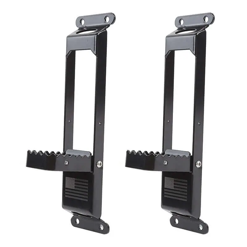 For 2007+ Jeep Wrangler JK JKU JL JLU JT Exterior Door Hinge Step Folding Foot Peg Steps Black(American Flag) - Image 6