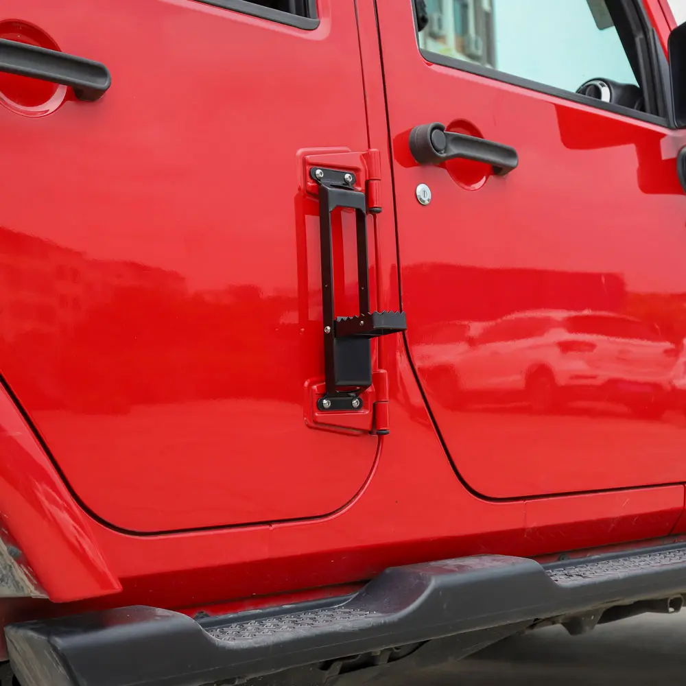 For Jeep Wrangler JK JKU Wrangler JL JLU & Gladiators JT Door Hinge Step Foot Peg Pedal Foldable - Image 3