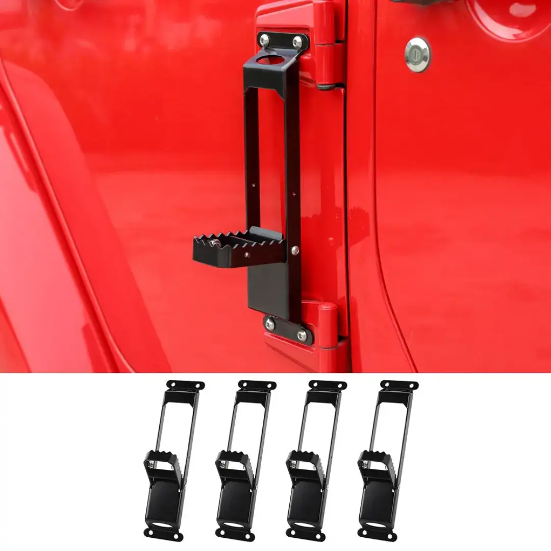 For Jeep Wrangler JK JKU Wrangler JL JLU & Gladiators JT Door Hinge Step Foot Peg Pedal Foldable - Image 9