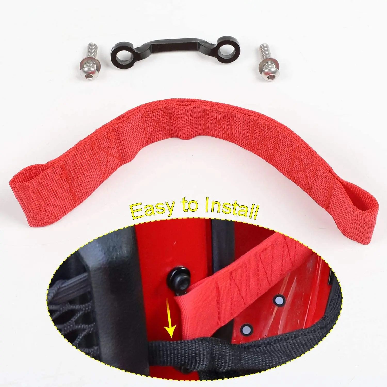 For 2007-2018 Jeep Wrangler JK JKU Door Limiting Straps Load 1000 Lb 4pcs/set - Image 4