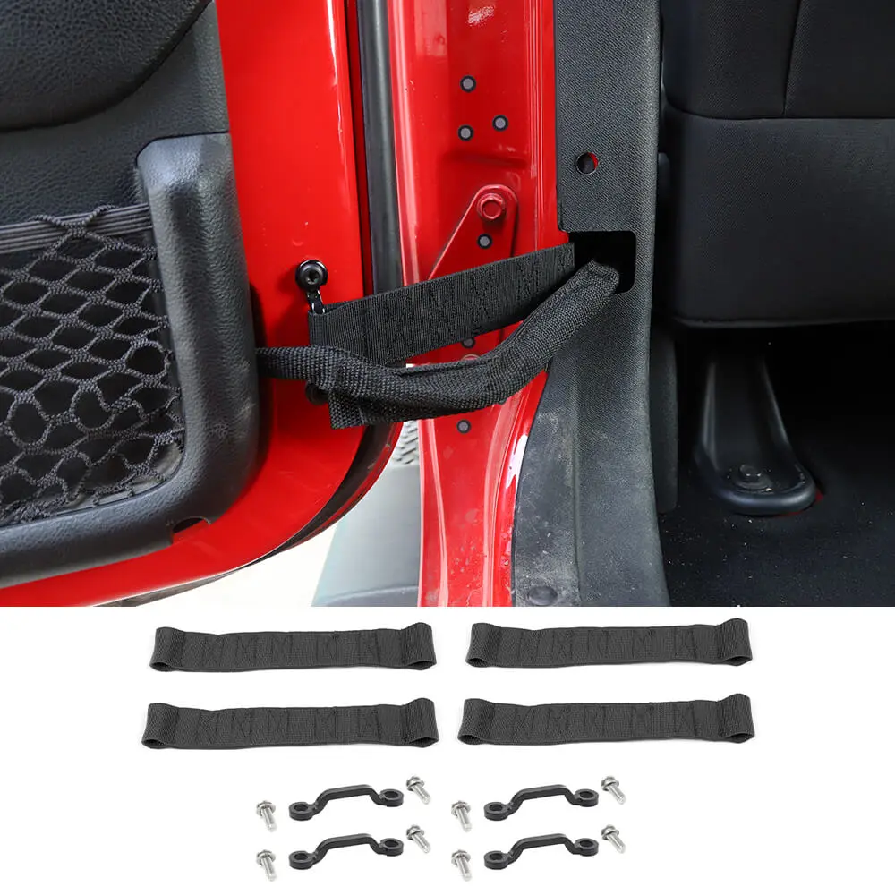 For 2007-2018 Jeep Wrangler JK JKU Door Limiting Straps Load 1000 Lb 4pcs/set - Image 7