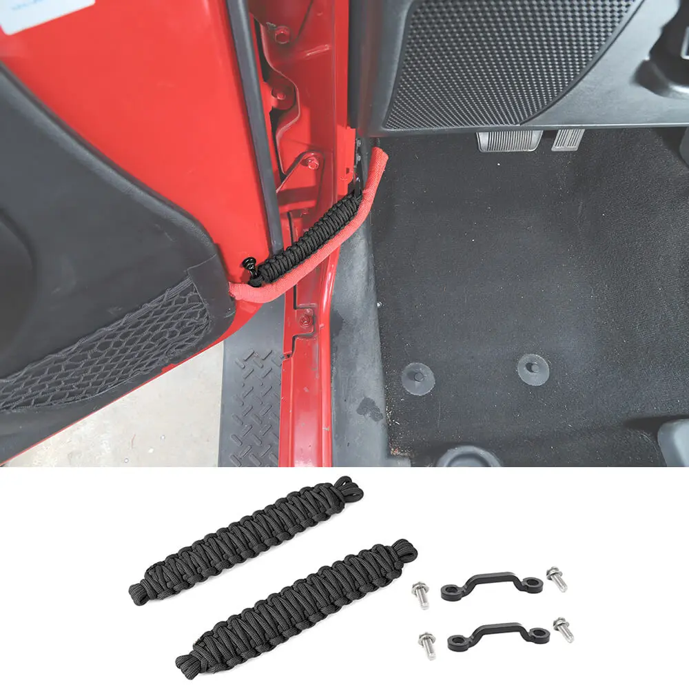 For Jeep Wrangler YJ TJ JK JKU JL JLU & Gladiator JT 4 x Door Limiting Strap & Stopper Straps