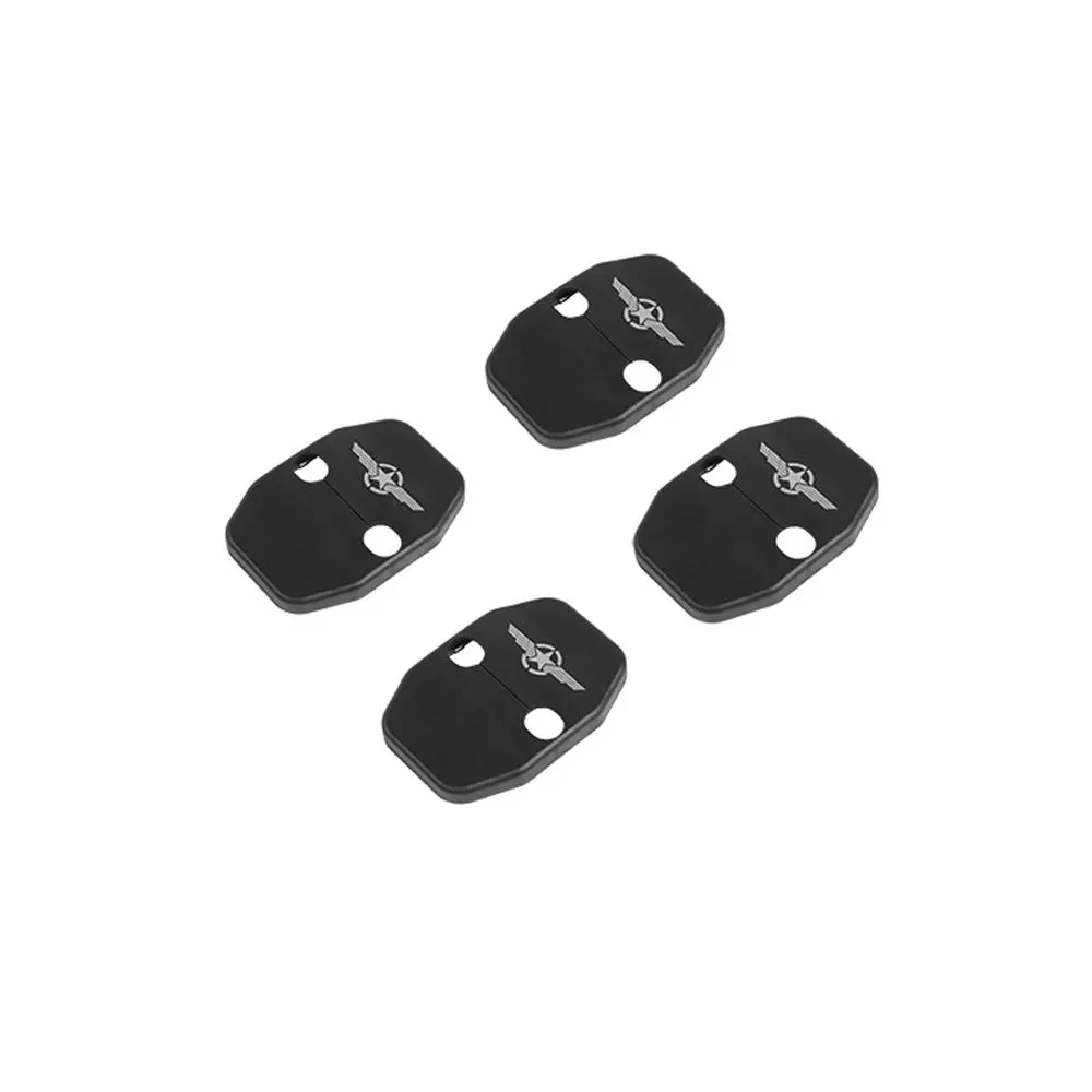 For 2007-2018 Jeep Wrangler JK JKU Door Lock Cover Trim Protective Star Wing - Image 8