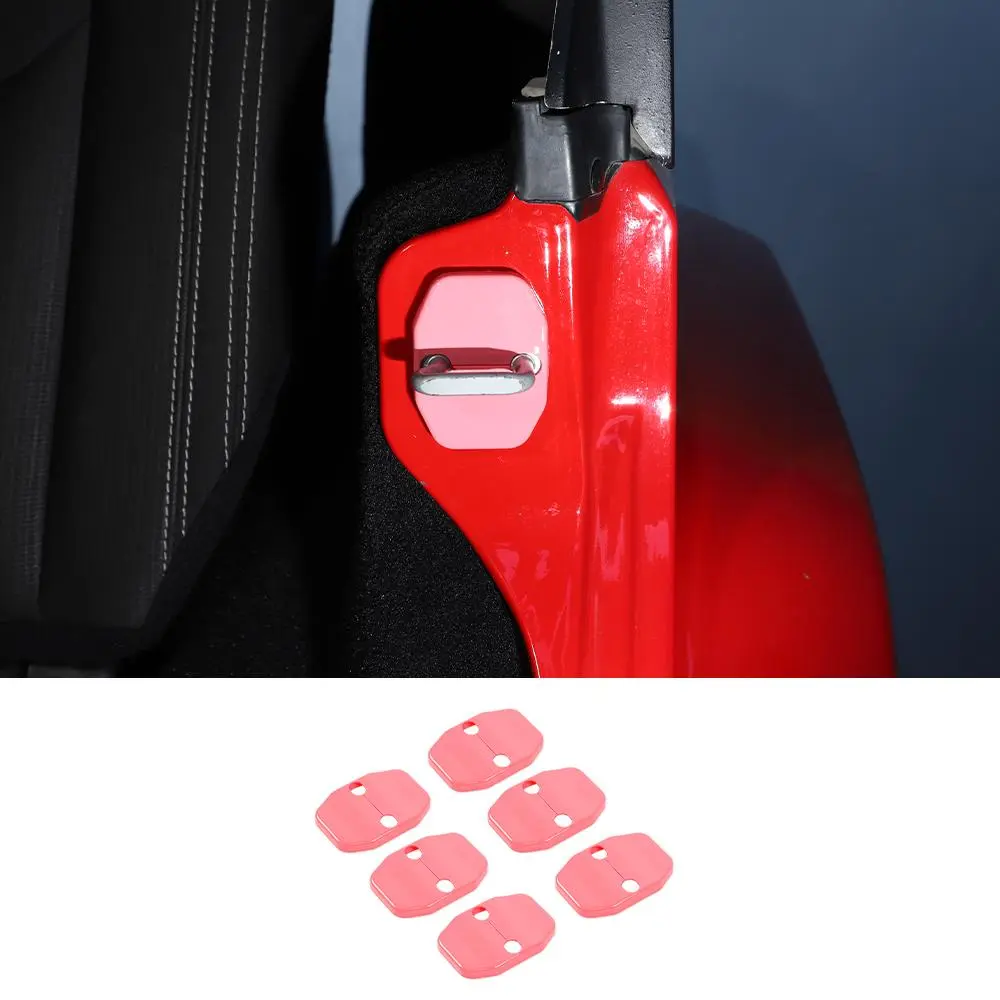 For 2007-2018 Jeep Wrangler JK JKU/ 16+ Renegade/ 14+ Cherokee/ 11+ Grand Cherokee 6x Door Lock Covers Protection Trim - Image 10