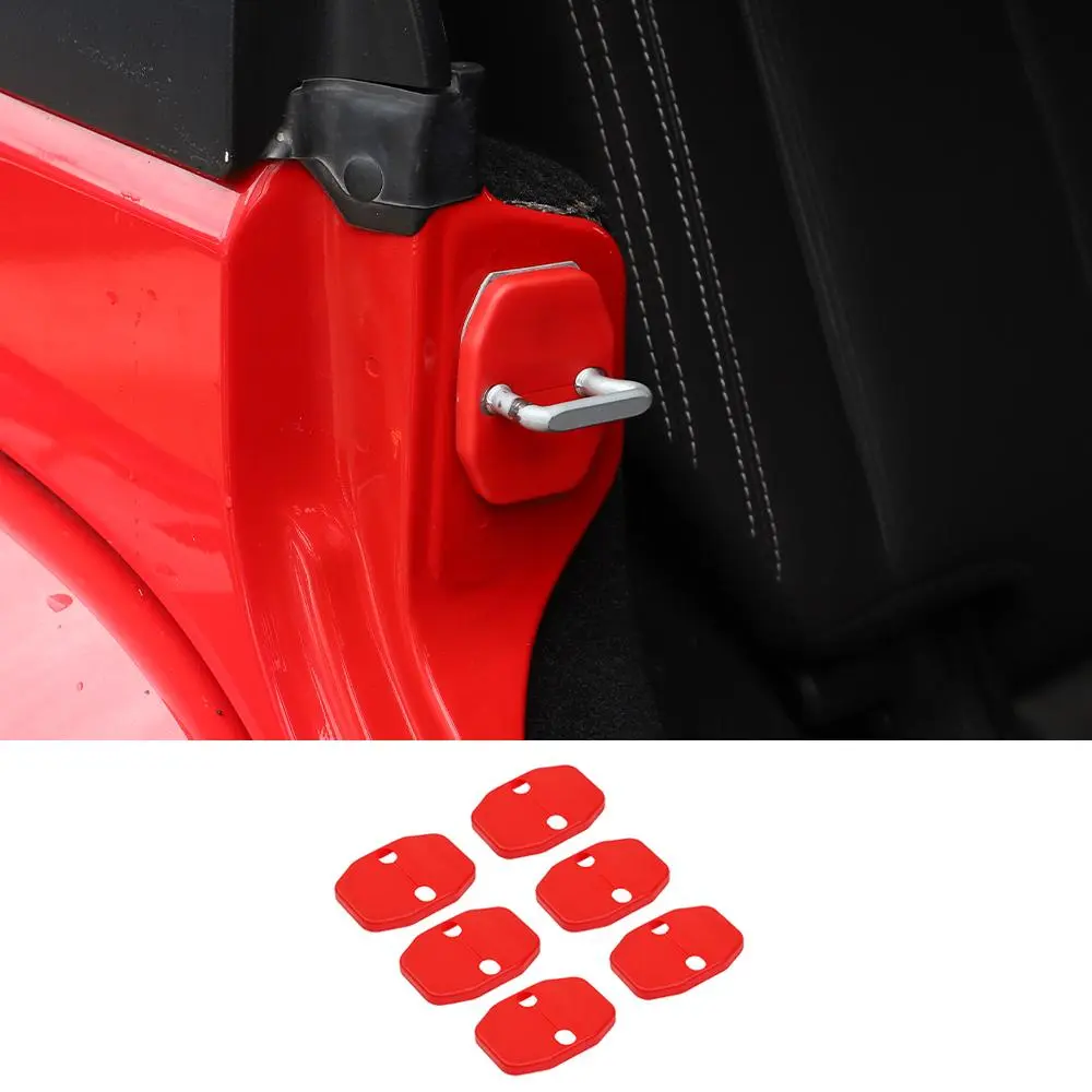 For 2007-2018 Jeep Wrangler JK JKU/ 16+ Renegade/ 14+ Cherokee/ 11+ Grand Cherokee 6x Door Lock Covers Protection Trim - Image 11