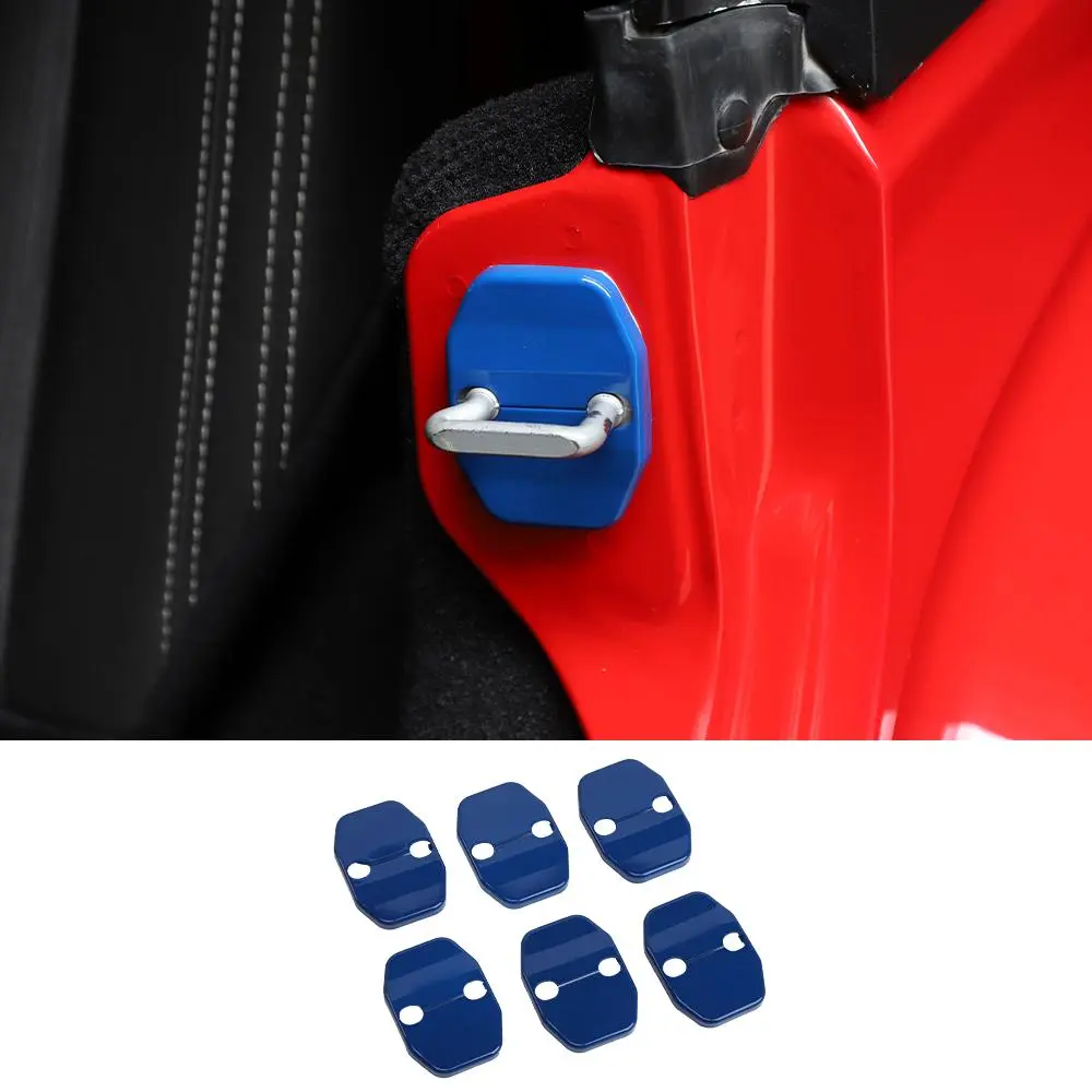 For 2007-2018 Jeep Wrangler JK JKU/ 16+ Renegade/ 14+ Cherokee/ 11+ Grand Cherokee 6x Door Lock Covers Protection Trim - Image 8